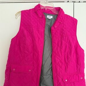 Crown & Ivy Pink Quilted Vest XL